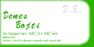 denes bojti business card